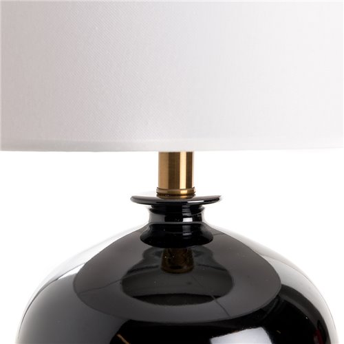 Base lampe vase rond noir E27