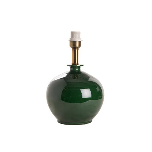 Lamp base round vase emerald E27