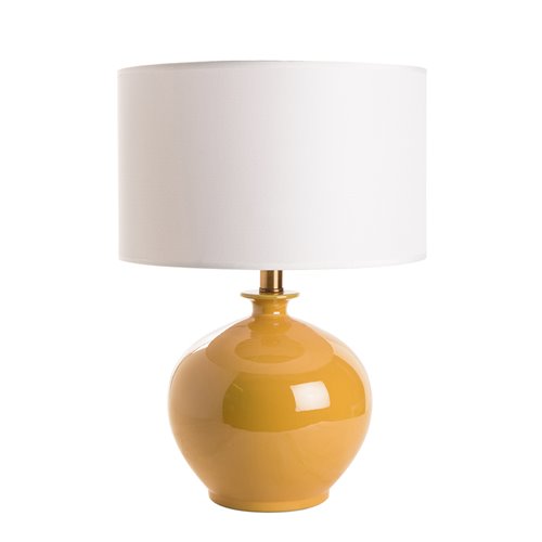 Lamp base round vase imperial yellow E27