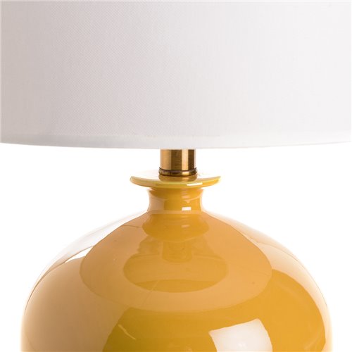 Lamp base round vase imperial yellow E27