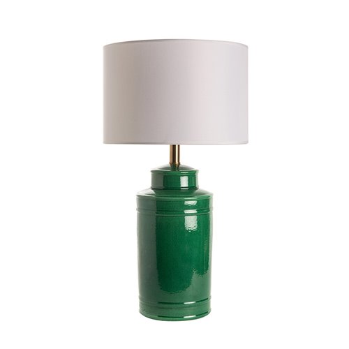 Lamp base straight vase green E27
