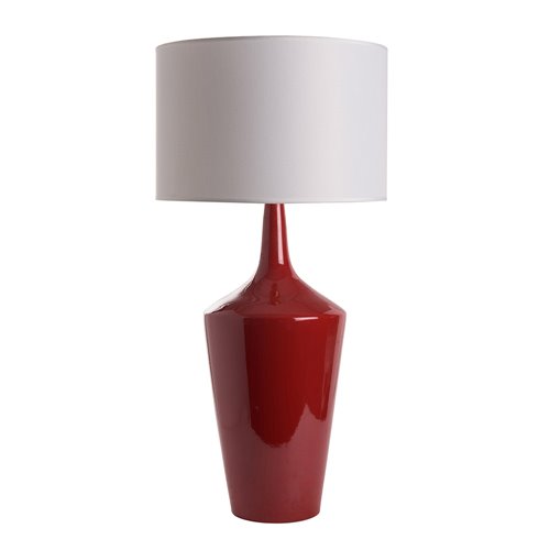 Lamp base conical vase red E27