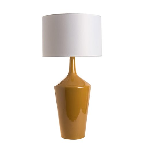 Lamp base conical vase yellow E27