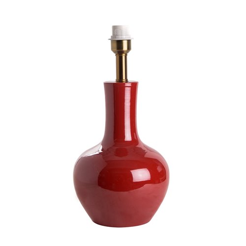 Lamp base long neck vase red E27