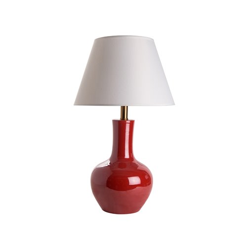 Base lampe vase long rouge E27