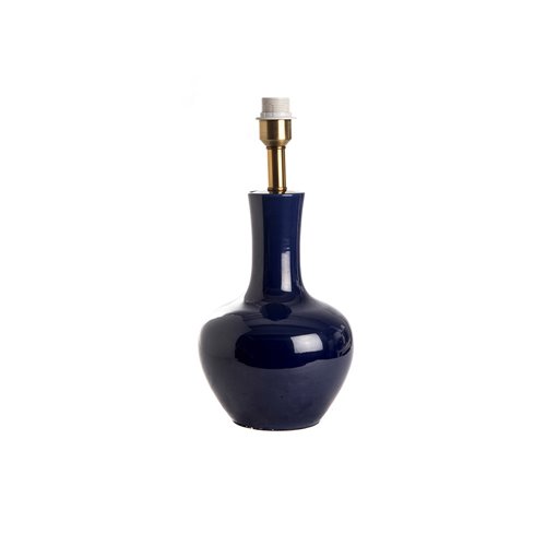Base lampe vase long bleu fonce E27