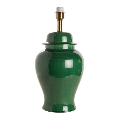 Lamp base temple jar green E27