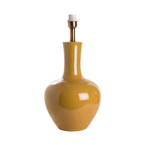 Lamp base long neck vase yellow E27