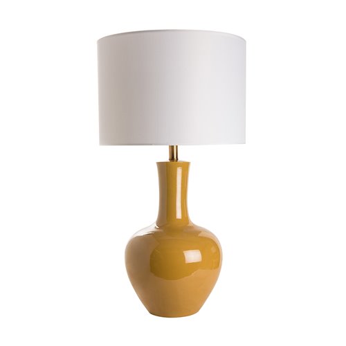 Base lampe vase long jaune E27
