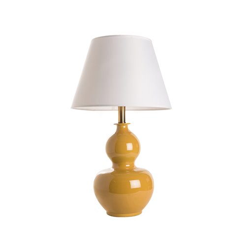 Base lampe vase gourde jaune E27