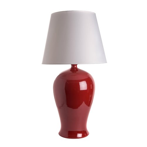 Lamp base vase Meiping red E27