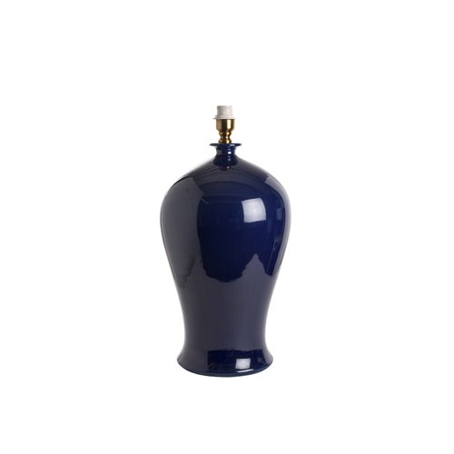Base lampe vase Meiping bleu E27