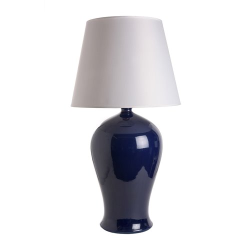 Base lampe vase Meiping bleu E27