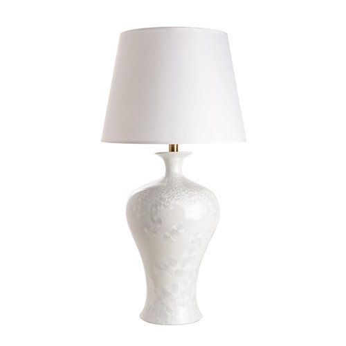 Base lampe vase Meiping blanc E27
