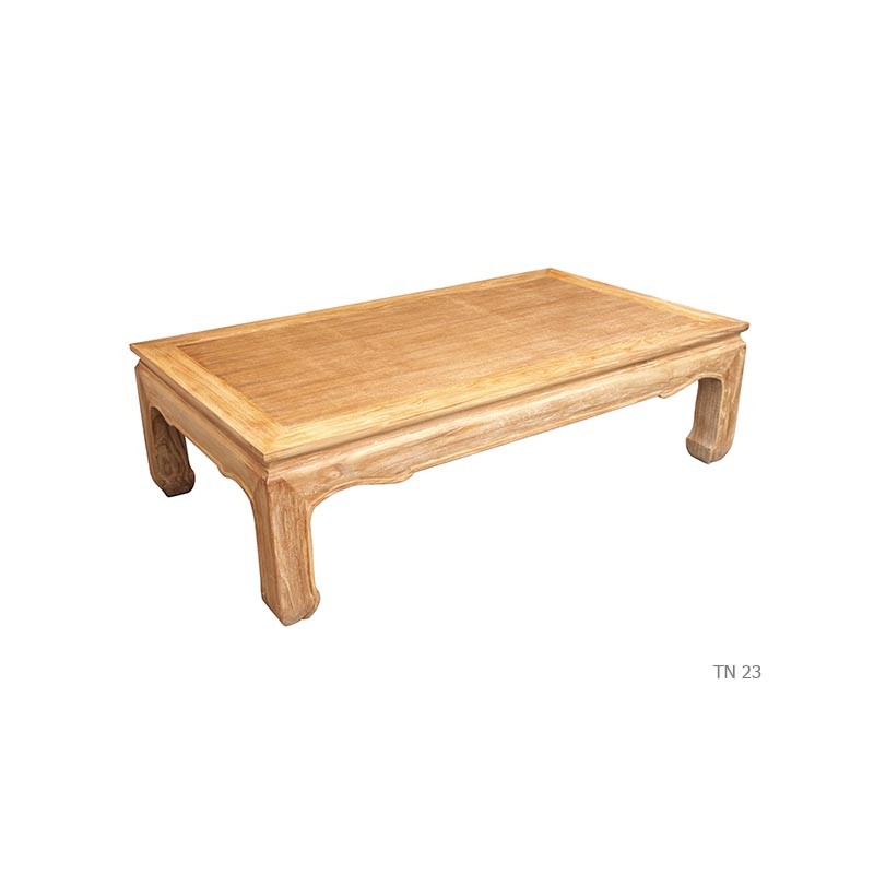 Table basse teck pieds galbes