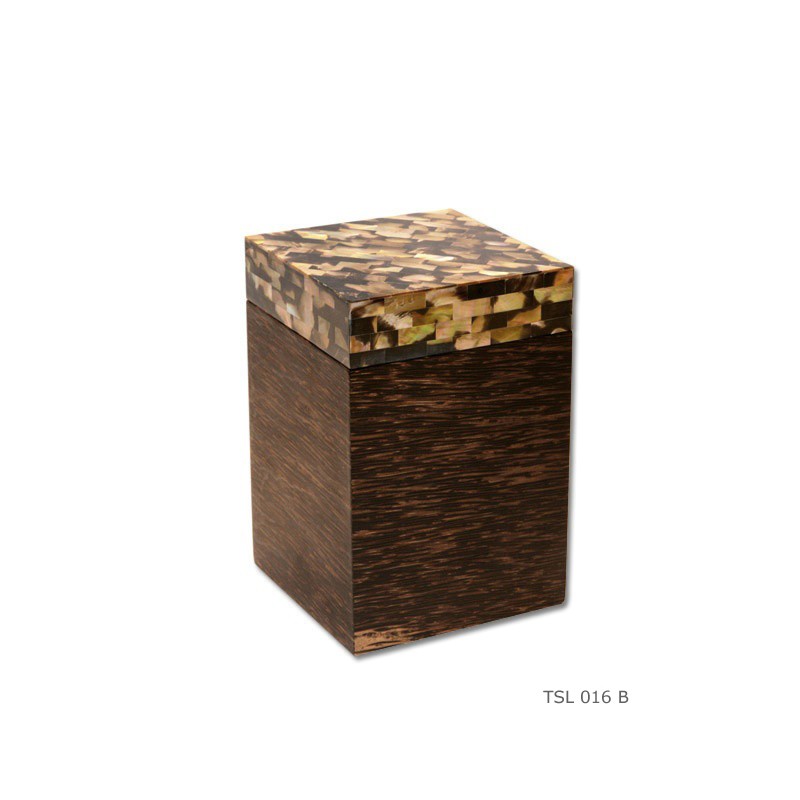 Tall box shell mosaic brown
