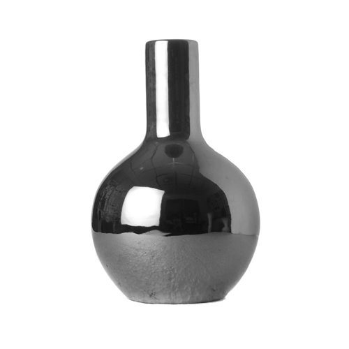 Straight Neck Vase Silver