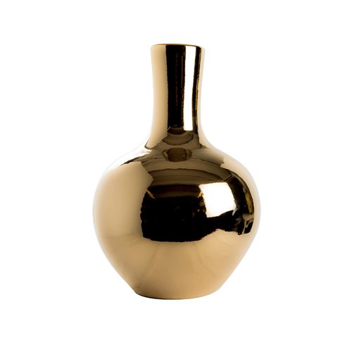 Straight Neck Vase Golden L