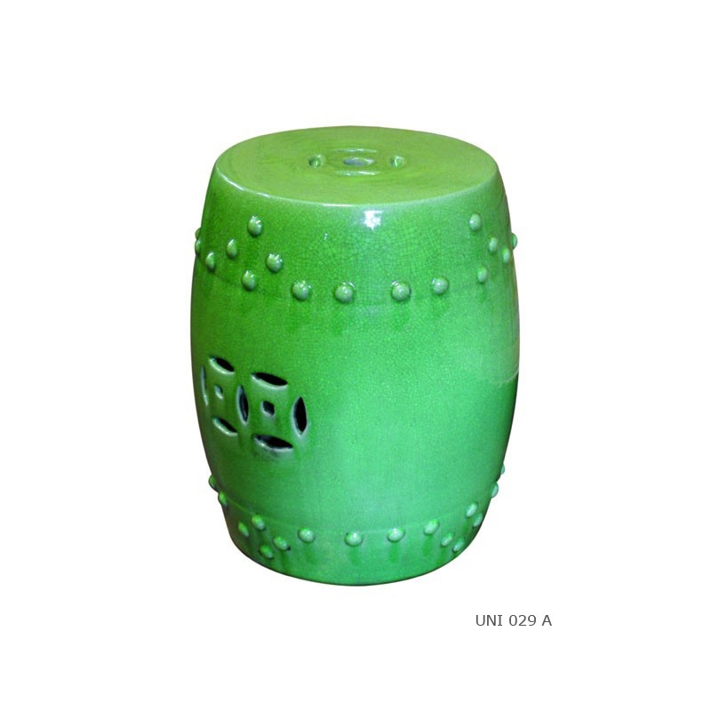 Tabouret porcelaine vert acide