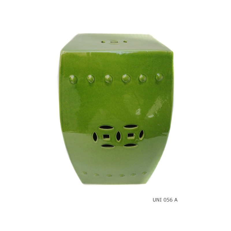 Square stool acid green