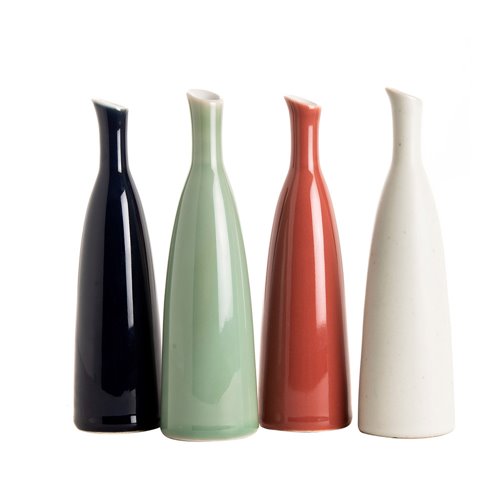 Oblique Vase Aqua