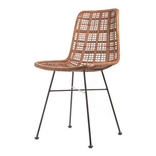 Metal & Bamboo Outdoor Chair
