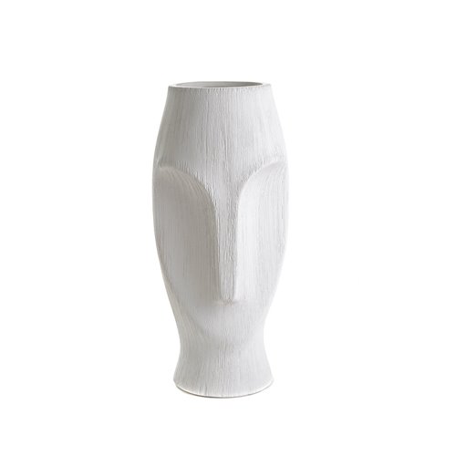 Moai Vase Ceramic White