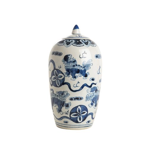 Long Ginger Jar 'Fu Dog' S