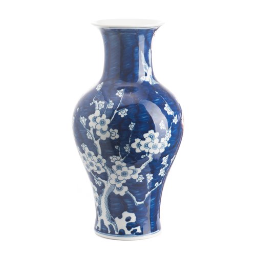 Straight Vase Sakura Decor Blue White