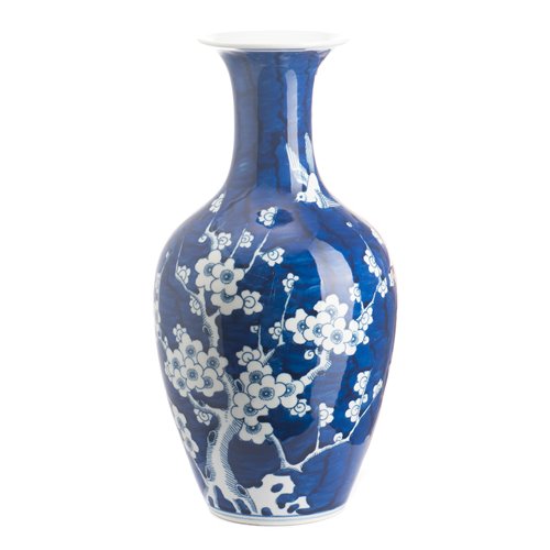 Corolla Vase Sakura Blue White