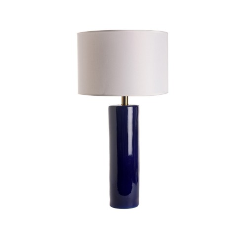 Base Lampe Vase Droit Bleu E27