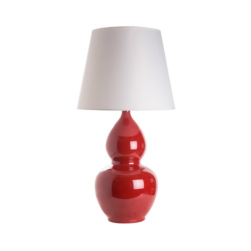 Base Lampe Vase Gourde Rouge E27