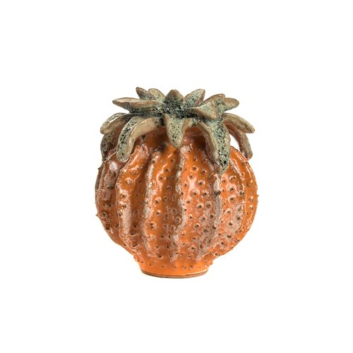 Ceramic Pineapple Vase Orange Patina