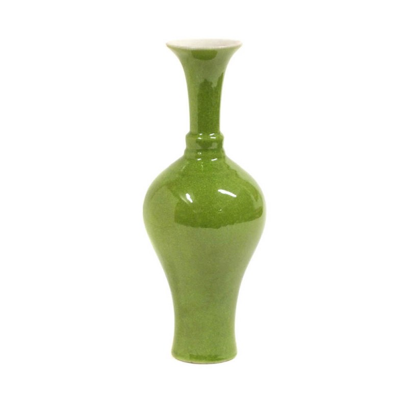 Vase 'shoulder' green acid