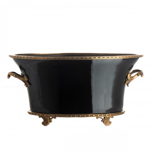 Oval Bowl Napoleon III Black