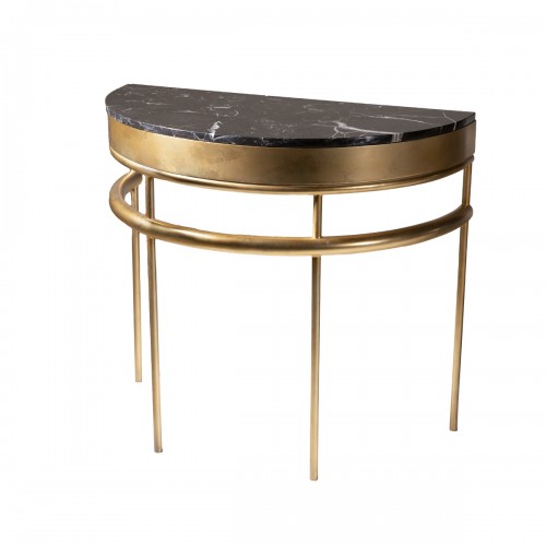 Side Table With Black Marble - Arrival mid-March 2024
