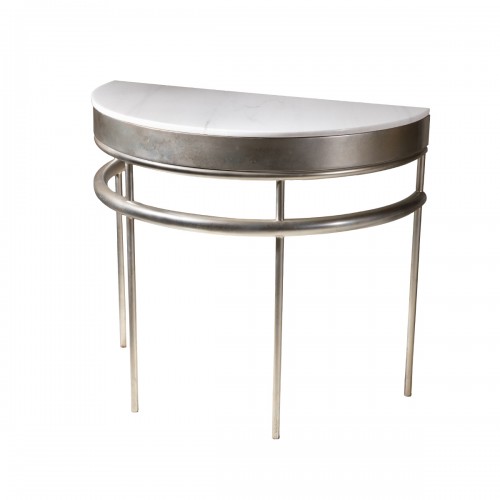 Side Table With White Marble - Delivery from October 2023