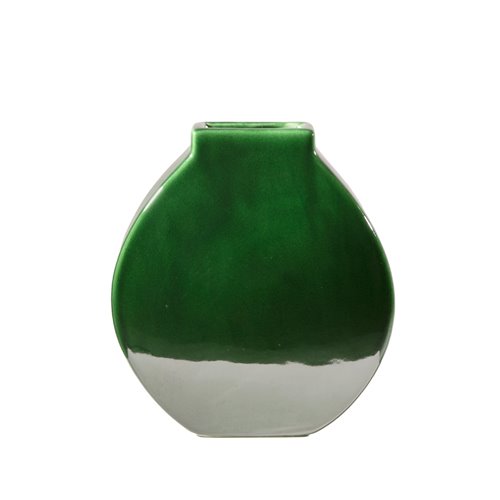 Flat Vase Ls Emerald