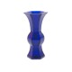 Vase corolle verre de pekin saphir