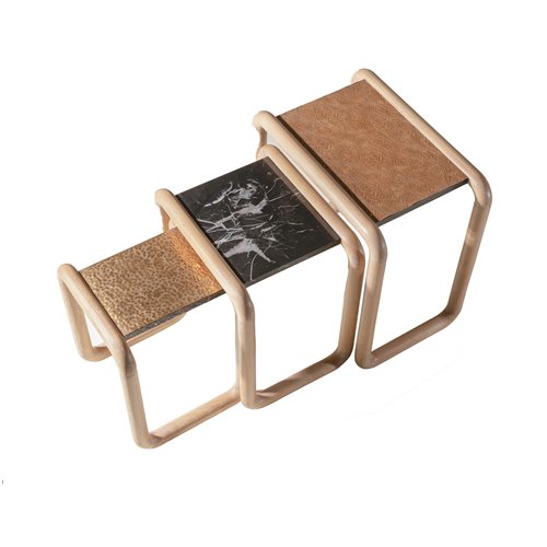 S/3 Composition Side Tables - Delivery from October 2023