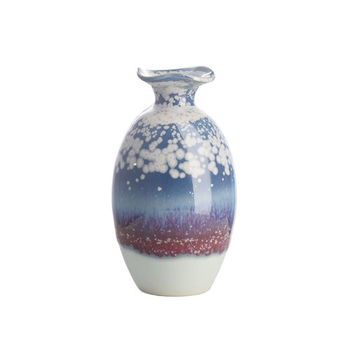 Vase Wave Blue Red Drips
