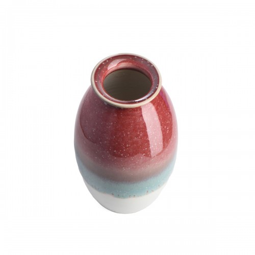 Vase Long Coulures Rouge