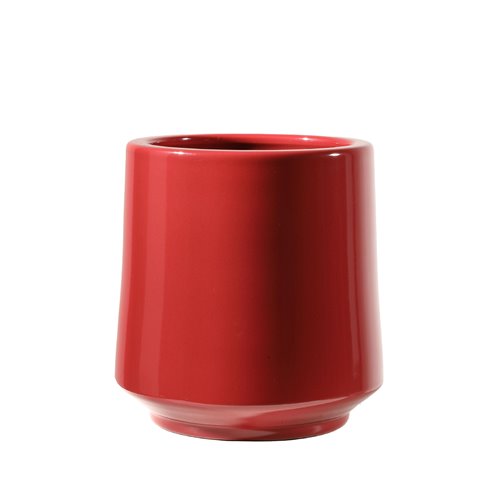 Vase Cylindre Rouge Ss
