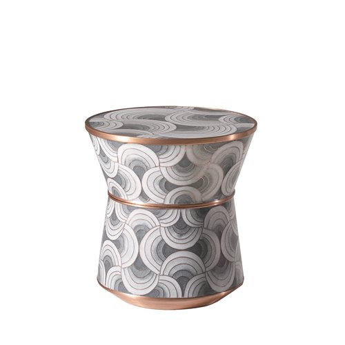 Teabox Cloisonne Gray