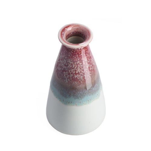 Vase Long Coulures Rouge