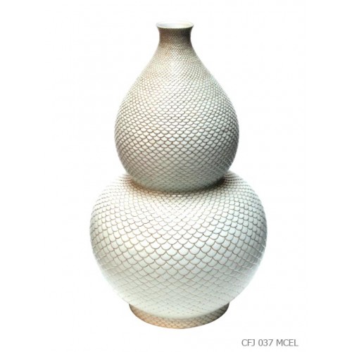 Vase double gourds scales