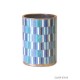 Pencil holder enameled 'lk' blue
