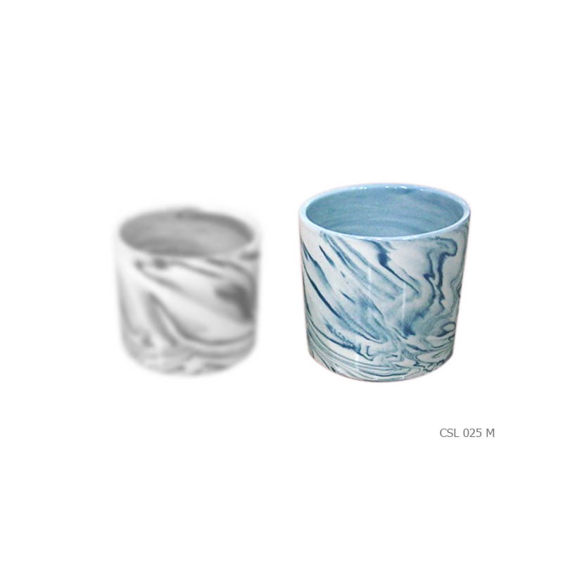 Straight vase blue earth mixed