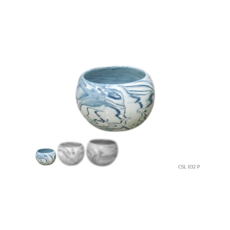 Ball vase blue earth mixed