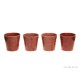 Set of 4 planter pot 'watch' cherry